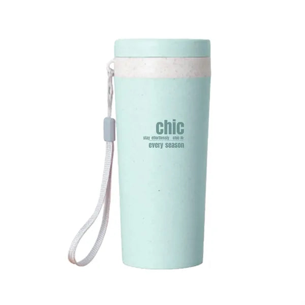10oz Wheat Straw Water Bottle-Drinking Travel Bottle