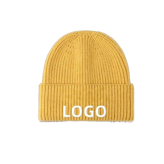 Logo Embroidered Knit Cap (Autumn & Winter)