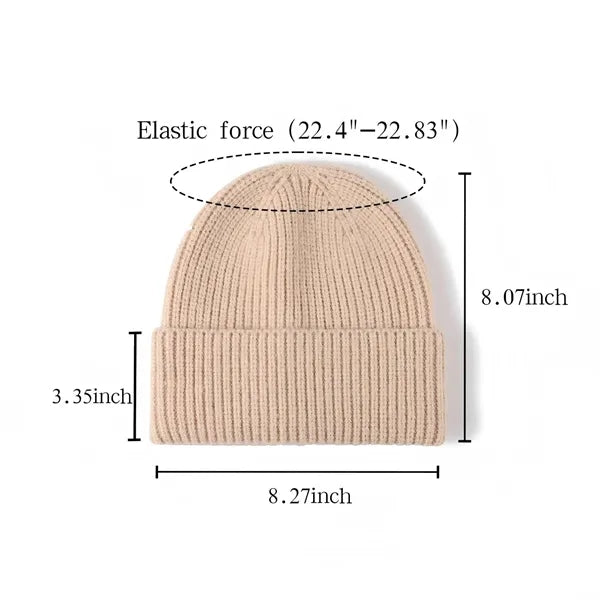 Logo Embroidered Knit Cap (Autumn & Winter)