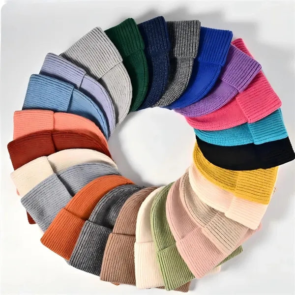 Logo Embroidered Knit Cap (Autumn & Winter)