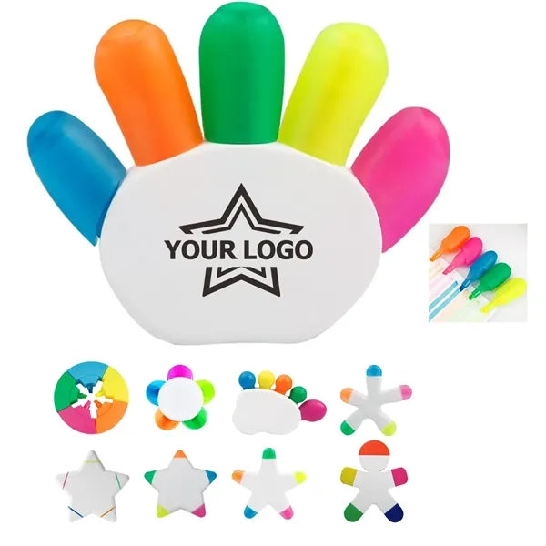 Five Colors Highlighter Marker Pen