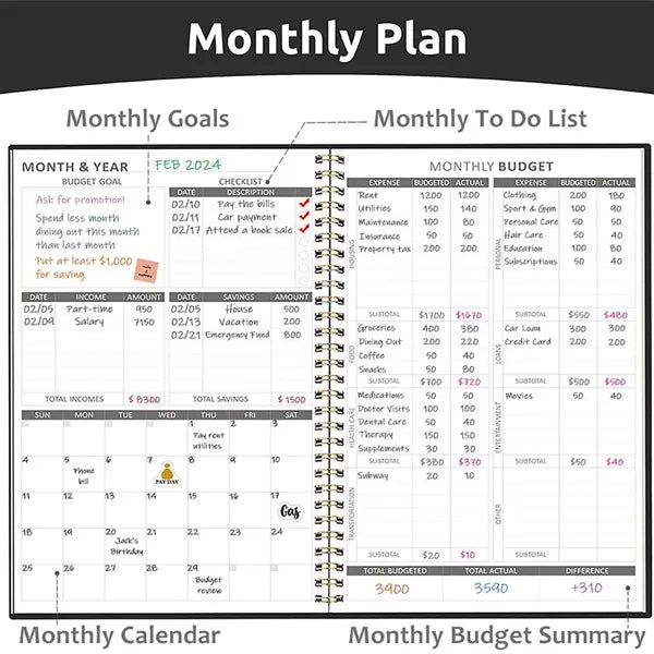 Monthly Planner Book