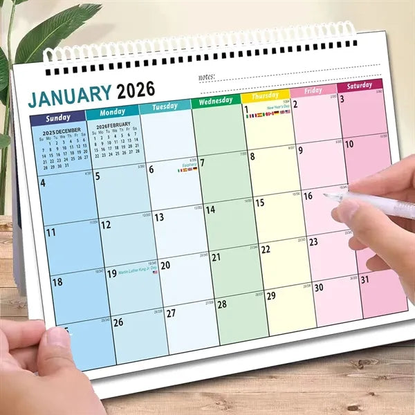 Full-Color Custom Desktop Tent Calendar