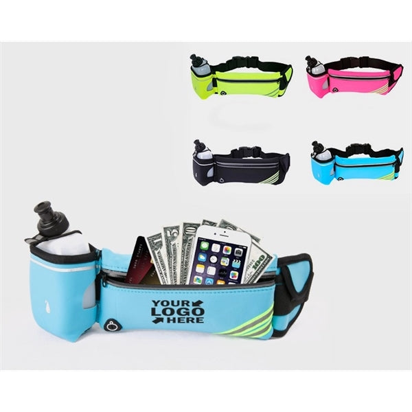 Lycra Sport Waist Bag Pack with Kettle pockets