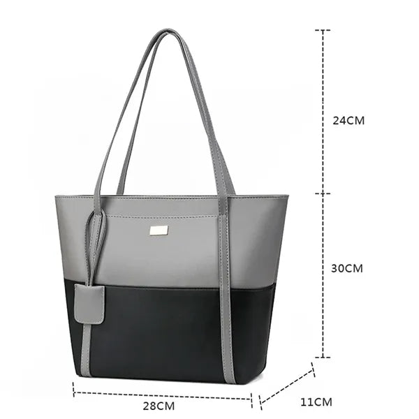 Soft Vegan Leather Tote Convertible Large Capacity