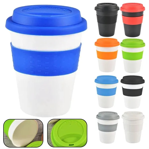 Anti-Fall Portable PP Silicone Coffee Cup with Sealed Lid