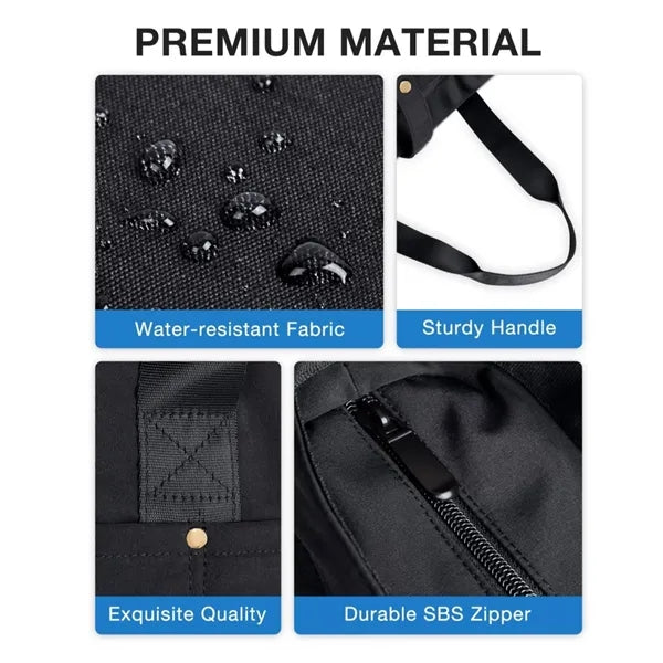 Foldable Large Zip Nylon Tote Bag Expandable Travel
