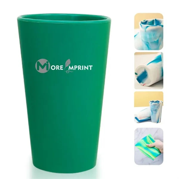 16 oz Food-grade Silicone Cup Pint Glass Drinkware