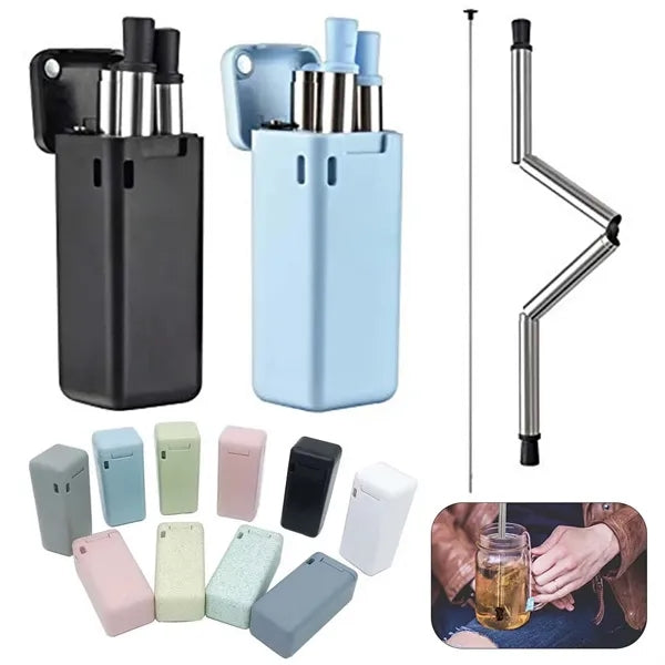 Collapsible Stainless Steel Straws Eco Friendly