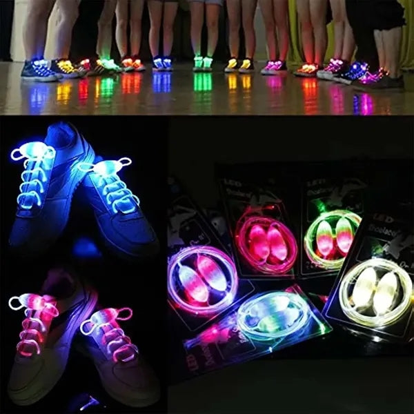 Durable Nylon LED Light Up Shoelaces For Parties
