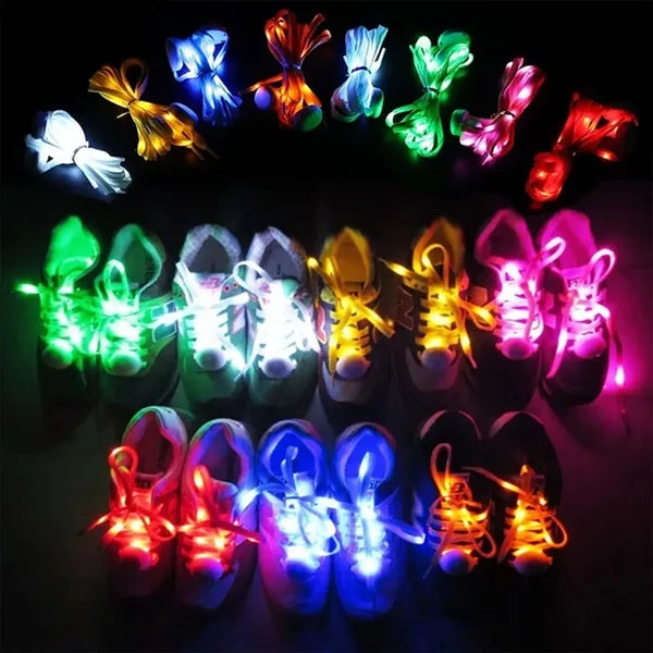 Durable Nylon LED Light Up Shoelaces For Parties