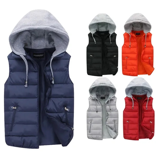 Thick Hooded Work Cotton Unisex Vest