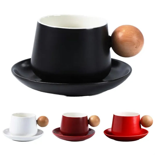 Handcrafted Ceramic Coffee Mug Set with Unique Design