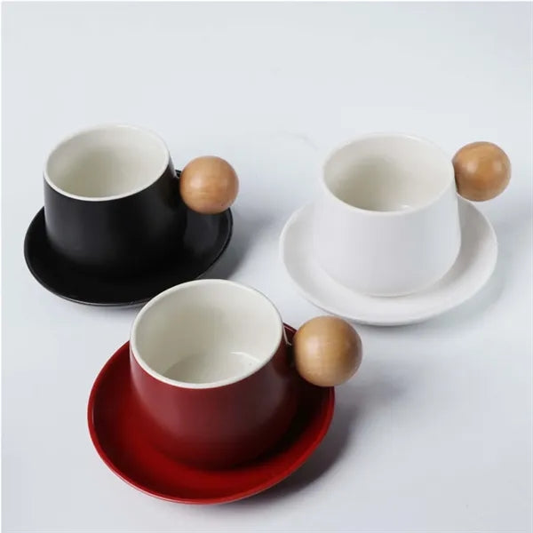 Handcrafted Ceramic Coffee Mug Set with Unique Design