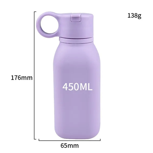 15oz Portable Silicone Water Bottle