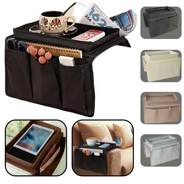 Durable Large Capacity Sofa Armrest Organizer Easy Access