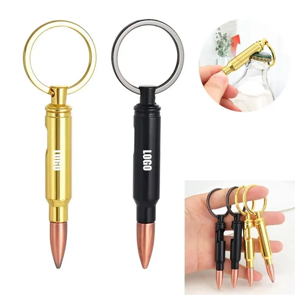 Bullet Shaped Keychain Bottle Opener