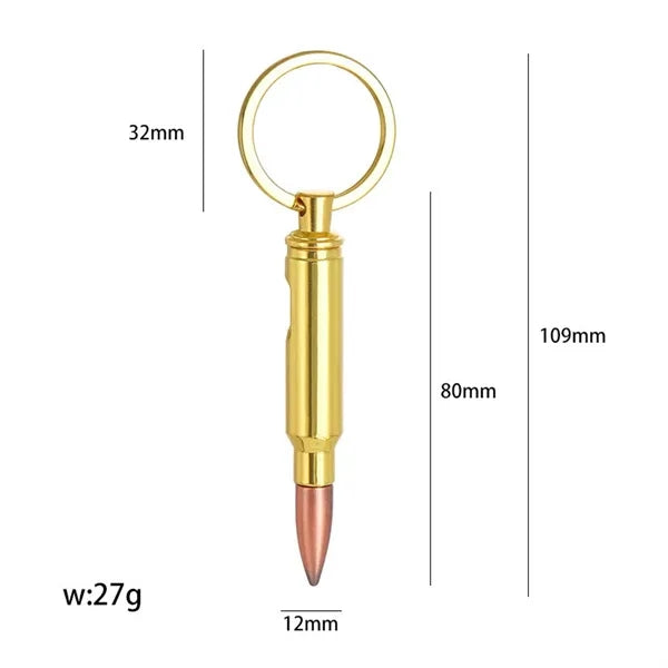 Bullet Shaped Keychain Bottle Opener
