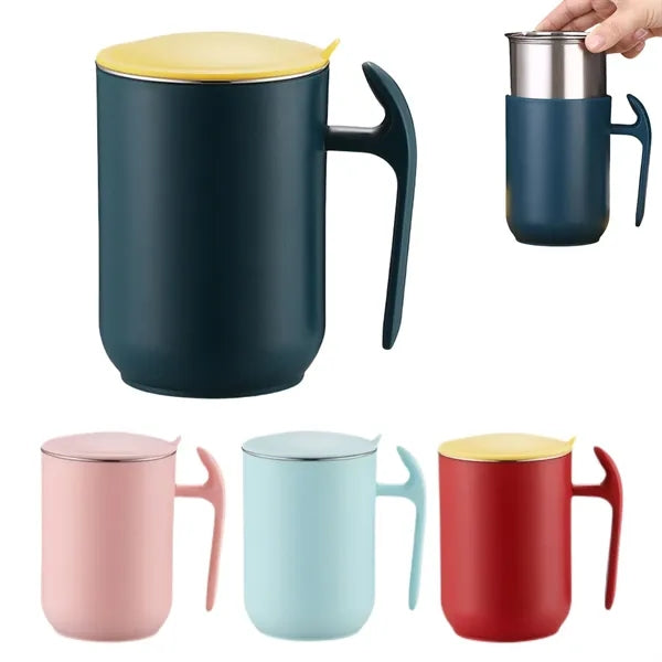 Stainless Steel Large Capacity Water Coffee Milk Cup With L