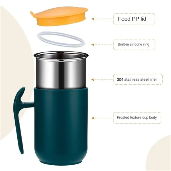 Stainless Steel Large Capacity Water Coffee Milk Cup With L