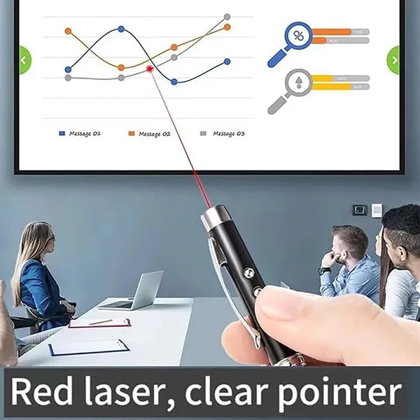 Electronic Telescopic Teachers Pen with Red Laser Pointer Re