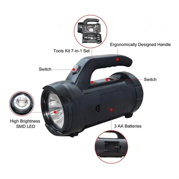 Lighting Flashlight Tool Set For Outdoor and Home Use