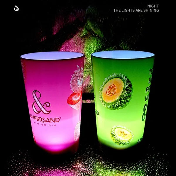 Water-filled Activated LED Cup for Home or Bar Use