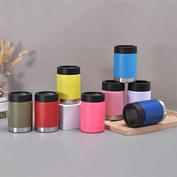 12 oz stainless steel insulated can cooler bottle holder