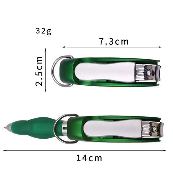 Mini Foldable Nail Clipper Ballpoint Pen