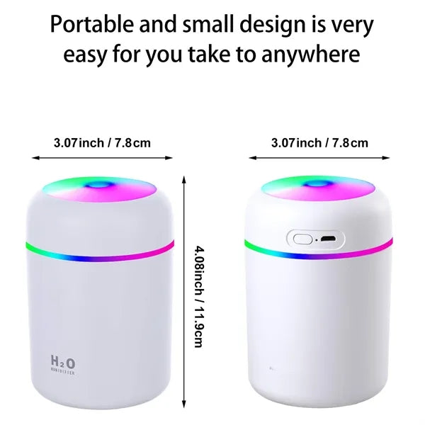 Portable Mini Mist Modes Humidifier with Colorful LED Night