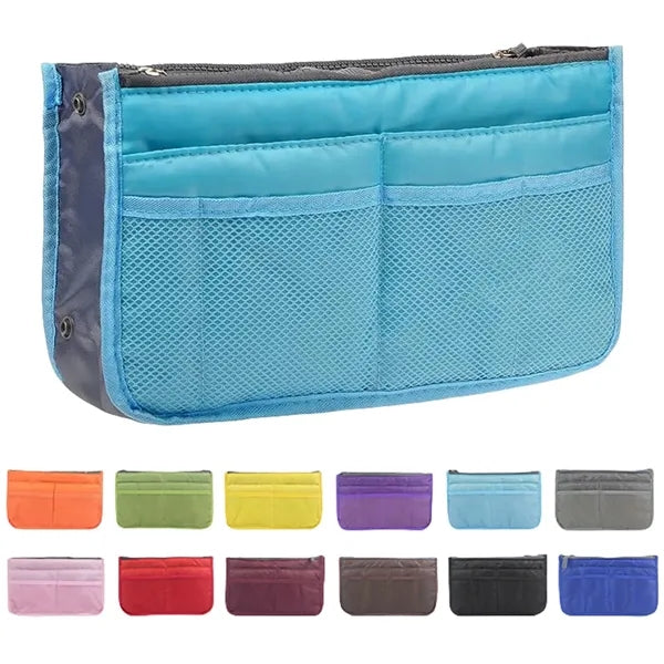 Multi-function Cosmetic Nylon 13 Pockets Bag