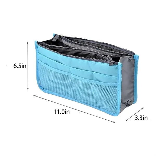 Multi-function Cosmetic Nylon 13 Pockets Bag