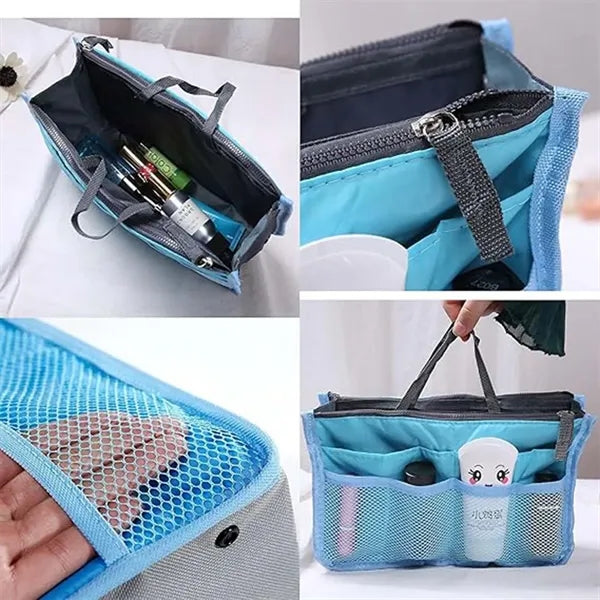 Multi-function Cosmetic Nylon 13 Pockets Bag