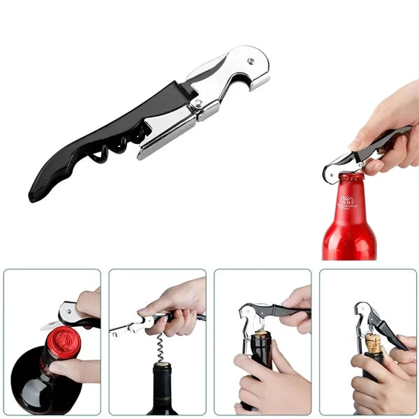 2" 1 Wine Bottle Opener With Corkscrew And Wine Stopper