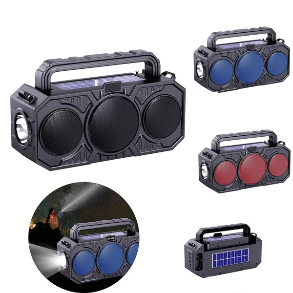 Solar Bluetooth Portable Outdoor Flashlight Speaker