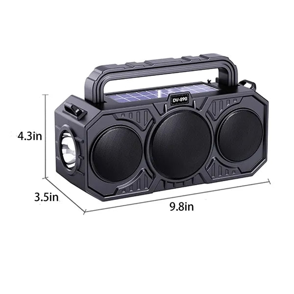 Solar Bluetooth Portable Outdoor Flashlight Speaker