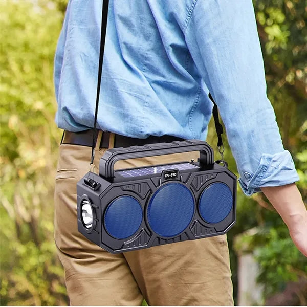 Solar Bluetooth Portable Outdoor Flashlight Speaker