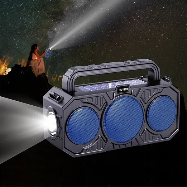 Solar Bluetooth Portable Outdoor Flashlight Speaker