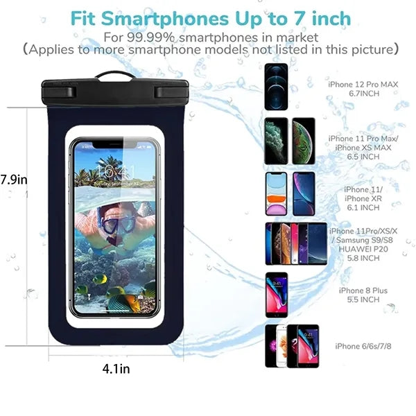 IPX8 Touch Screen Waterproof Phone Lanyard Bag