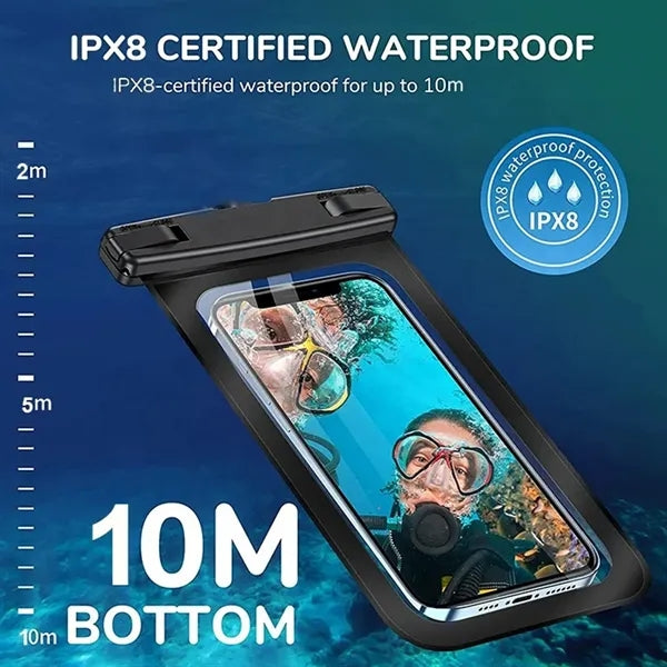 IPX8 Touch Screen Waterproof Phone Lanyard Bag