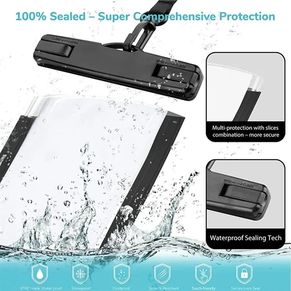 IPX8 Touch Screen Waterproof Phone Lanyard Bag