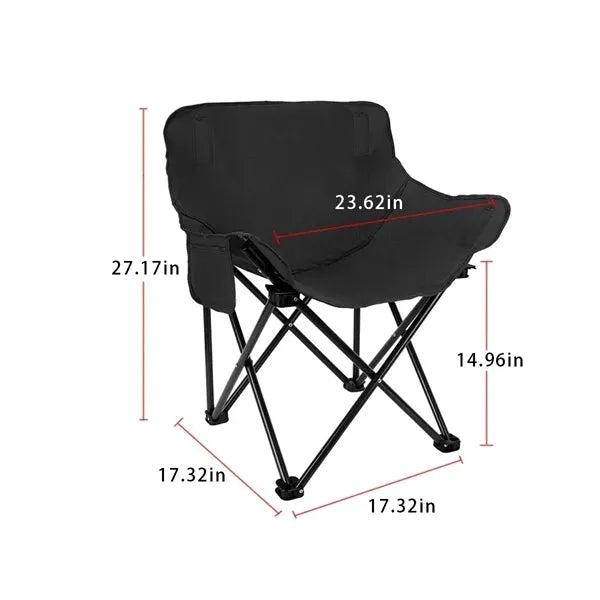 Portable folding camping chair oxford wide seat for outdoor