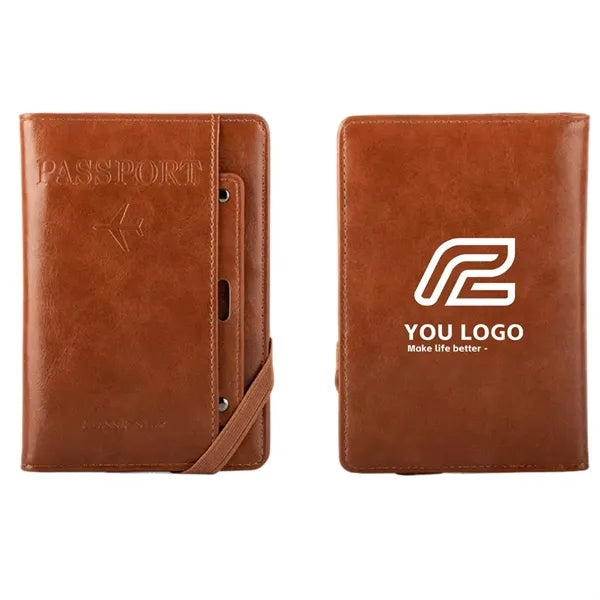 RFID Safe Passport Holder PU Leather Multiple Colors