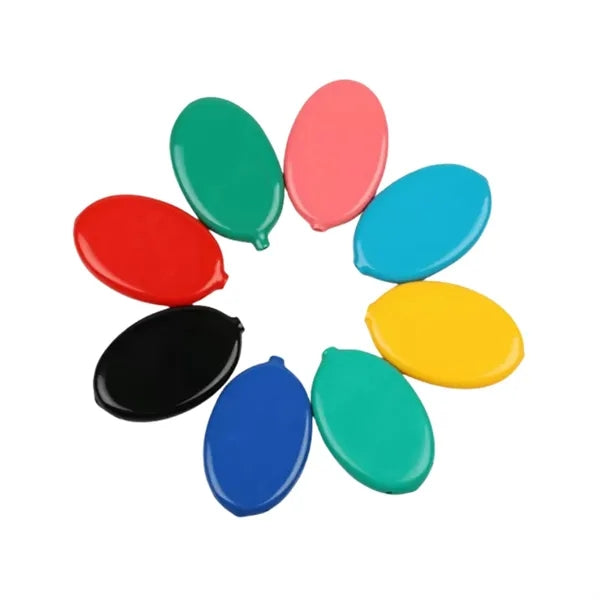 Oval Squeeze Coin Holder with Chain