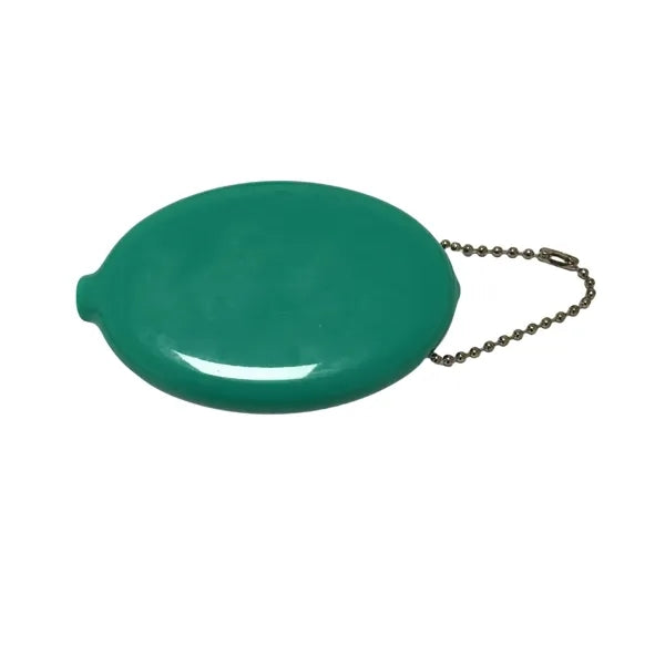 Oval Squeeze Coin Holder with Chain