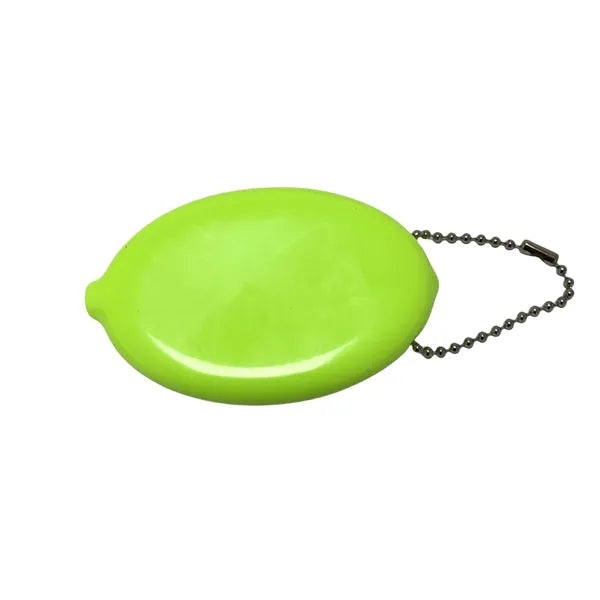 Oval Squeeze Coin Holder with Chain