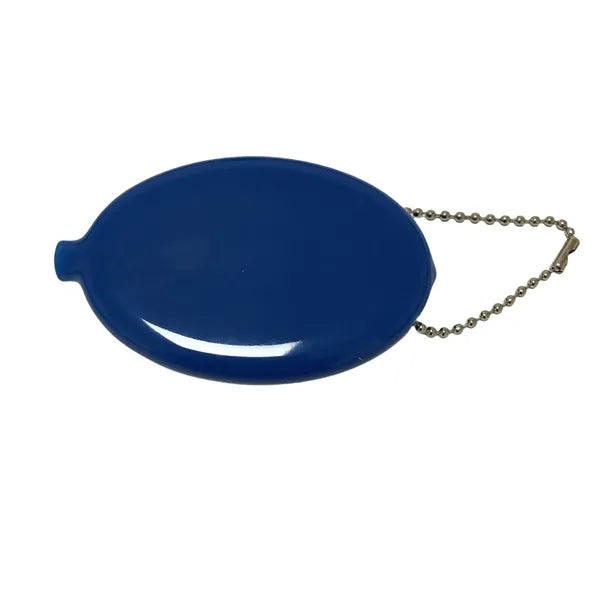 Oval Squeeze Coin Holder with Chain