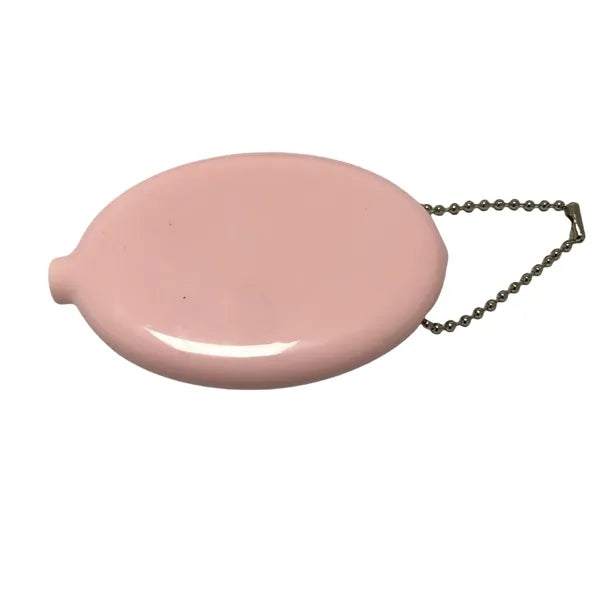 Oval Squeeze Coin Holder with Chain