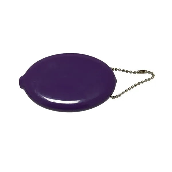 Oval Squeeze Coin Holder with Chain