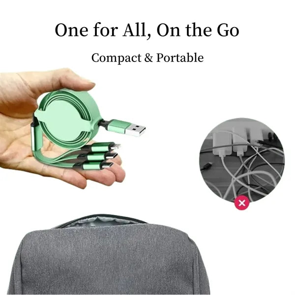3-in-1 Retractable Multi Charging Cable